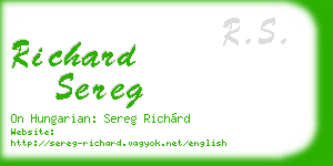richard sereg business card