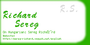 richard sereg business card